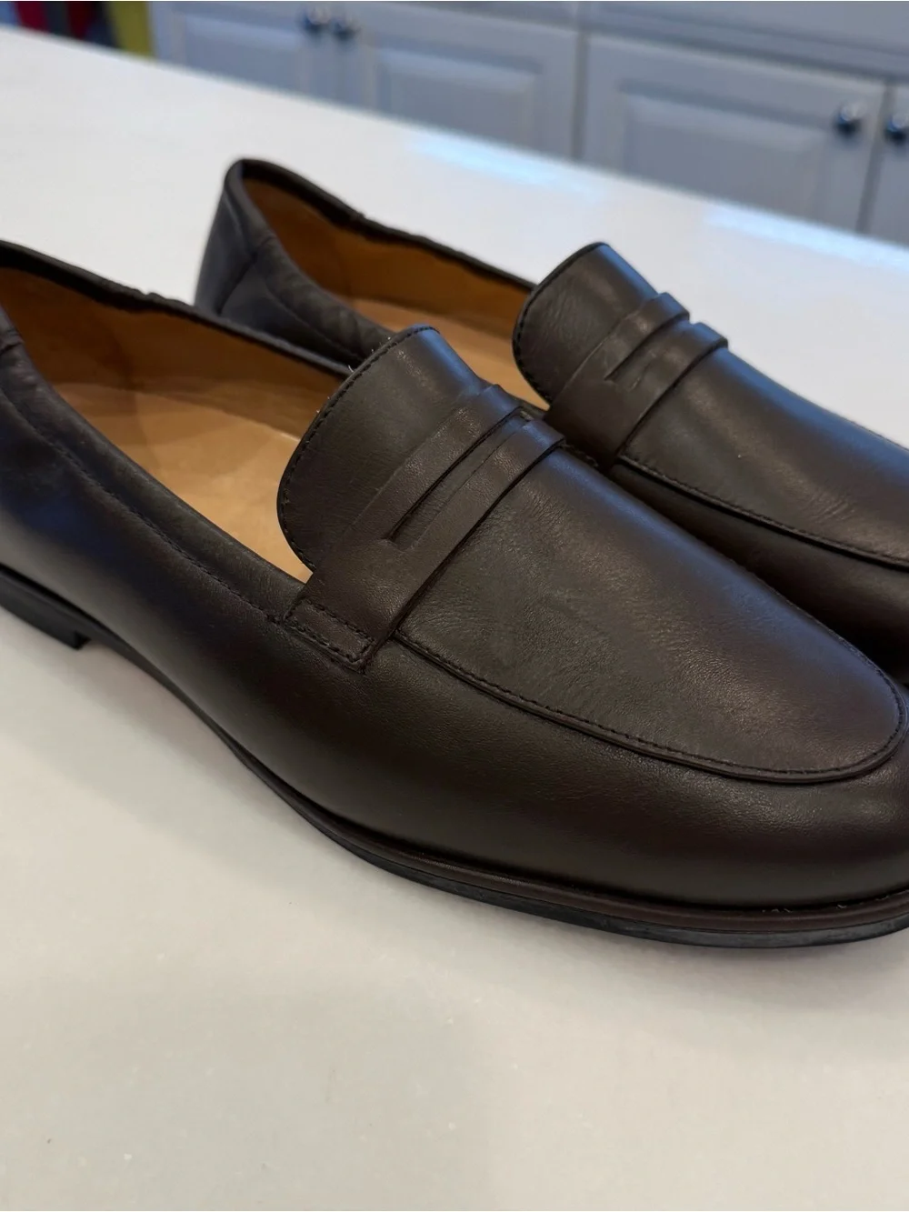 ABEO Women Naomi Loafers Shoes Brown Leather Flats Sz 7.5 NEW